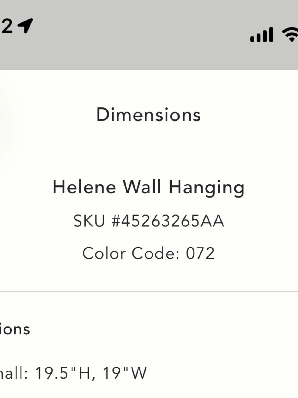 Great condition Anthropologie Helene Wall Hanging  19.5” H 19” W